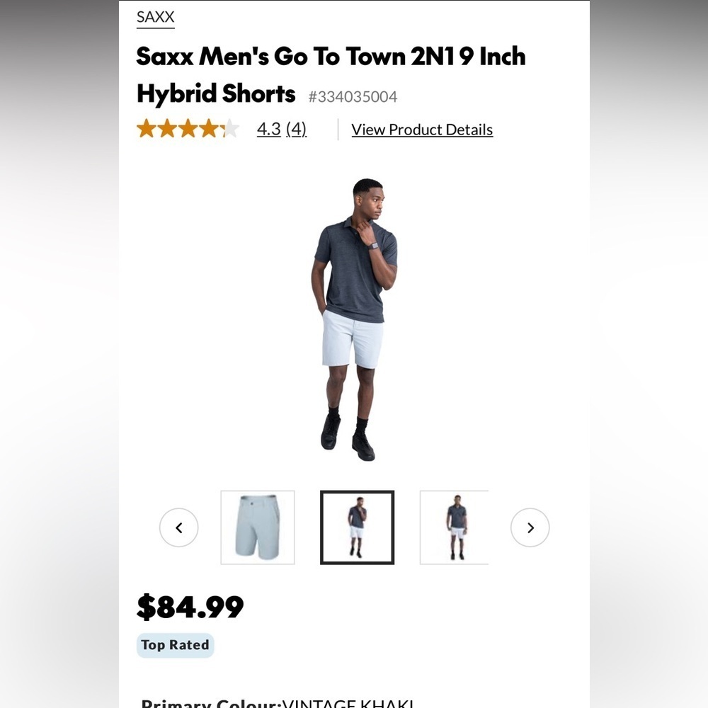 SAXX
Saxx Men's Go To Town 2N1 9 Inch Hybrid Shorts